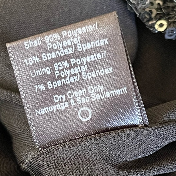 🖤✨Like New DRESS THE POPULATION size M Sequin Black, Silver and Bronze Dress. - Picture 7 of 9